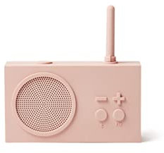 Lexon TYKHO 3 Enceinte Bluetooth Portable et Poste Radio FM, Etanche avec Batterie Rechargeable - Rose