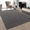 SANAT Teppich Wohnzimmer - Grau Hochflor Langflor Teppiche Modern, Größe: 140x200 cm