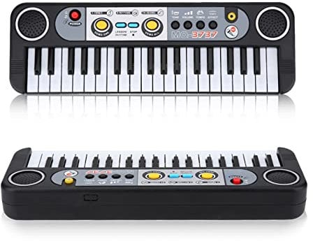 Tastiera Elettronica per Bambini, Tastiera Digitale Elettrica a 37 Tasti Tastiera Musicale con Mini Microfono, Mini Tastiera Music Giocattolo Educativo per