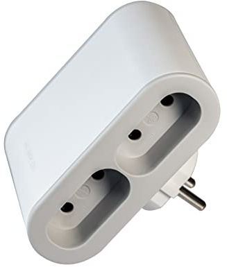 Multistecker Adapterstecker Schutzkontakt KINDERSCHUTZ Verteiler Mehrfachstecker (4-Fach Euro 2 seitig)