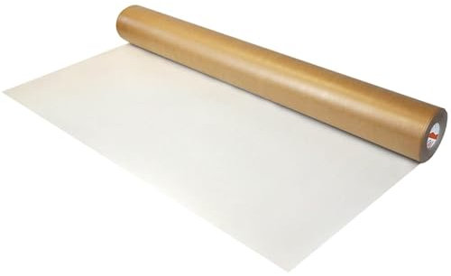 595 ALFA - Carton de protection temporaire de chantier et travaux de surface, 50 m², 280 g/m², double face recouvert de polyéthylène