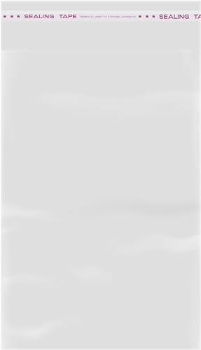IBOO - Set da 200 sacchetti di plastica trasparenti, adesivi, OPP, sacchetti autoadesivi per biscotti, gioielli, caramelle, (12 x 18 cm).