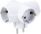 Aigostar Presa con 4 Shuko,Presa Multipla con Protezione Bambini,Adattatore Schuko 16A Combinata Standard Tedesco e Francese,Bianco
