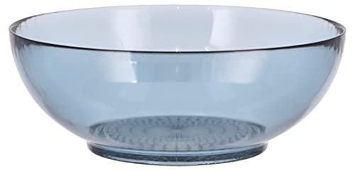 BITZ Kusintha Salatschüssel, Große Schüssel aus Glas, Durchm. 24 cm, Blau