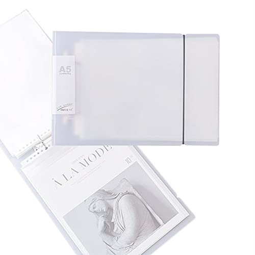 NILSTOREY Grußkarten-Organizer, für 50+ Seiten, 2-Ringbuch, transparent, Postkarten-Film, Fotoalbum, Ticket, Fotokarten, Halter, Taschenhüllen (A5-Typ)