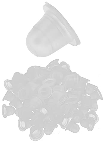 100pcs Tattoo Ink Ring Cups, Einweg Ink Ring Cup Silikon Microblading Pigment Cups für Permanent Make-up(Große weiche Silikontasse)