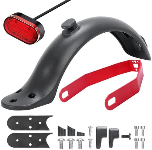 Natcoo Garde-Boue Arrière Trottinette avec Support Métallique et Feu arrière, Garde Boue pour Xiaomi M365/Pro, Scooter Accessoires