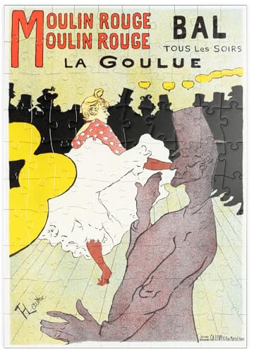 MyPuzzle Affiche Pour le Moulin Rouge la Goulue (1898) by Henri de Toulouse-Lautrec - Premium 100 Teile Puzzle - MyPuzzle Sonderkollektion von Æpyornis