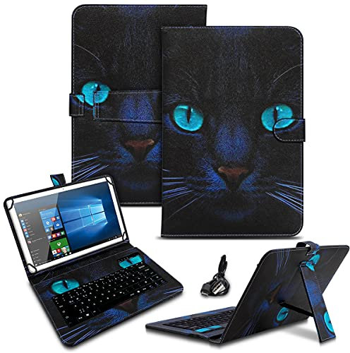 NAUC Tastatur Hülle kompatibel mit Xiaomi Redmi Pad SE Tasche QWERTZ Bluetooth Schutzhülle Keyboard kabellos deutsche Tastatur QWERTZ Layout Case 11.0 Cover, Farben:Motiv 1