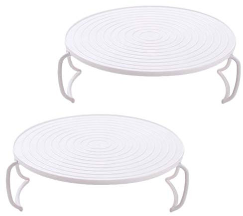 Zerodeko Tellerhalter Dampfgarer - Rack: Dual- Kitchen- Lagerregal- Mikrowellenofen Heizung Kochen- Tablett für Veggie Fisch Meeresfrüchte (? 2) Dampfkochtopf Mikrowelle Dampfgarer