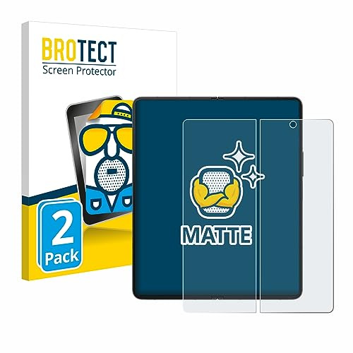 BROTECT Schutzfolie für Samsung Galaxy Z Fold 4 | (Inneres Display) 2 Stück Entspiegelnder Displayschutz Made in Germany Matte Folie Anti-Reflex Einfache Montage