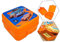KIDS LICENSING HOVUK Hot WheeIs - Lonchera para niños de 14 cm, 3 compartimentos, de plástico, reutilizable, sin BPA, para niños escolares y regalo de cumpleaños de más de 3 años
