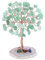 POFET Albero della Vita Sopramobile Decorazione in Cristallo Pietra Fengshui Ornamento Guarigione Meditazione Portafortuna Regalo con base in onice per la decorazione della scrivania