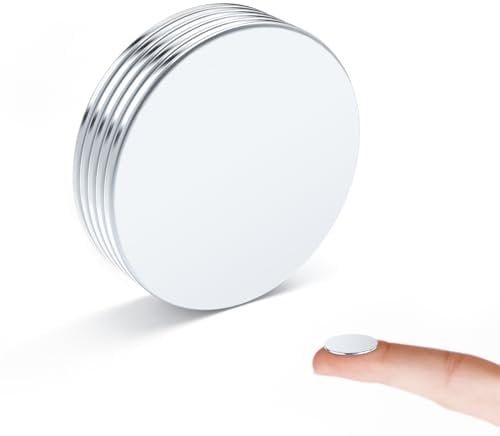 KOBOKO 5 Stück Neodym Magnete, 20×1mm Extra Stark, Groß Runde Starke Magnete für Magnettafel Kühlschrank