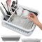Retoo Faltbares Abtropfgestell faltbar für Geschirr Besteck, Geschirrabtropfer, Abtropfkorb Küche & Camping, Portable Geschirr Organizer, Abtropfständer, 36,5x31,4cm