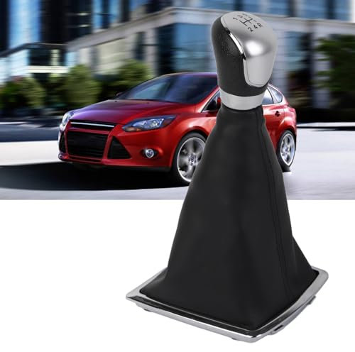 Syrisora 5-Gang-Schaltknauf, Schaltmanschetten-Set für Ford Focus 2 MK2 2005–2011