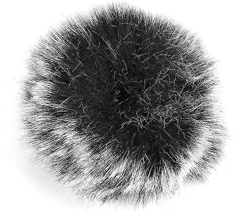 Mikrofon Windschutz aus Kunstfell,Mikrofon-Windschutzscheibe, Künstliche Furle, Schwarze Mikrofon-Fell-Abdeckung, Windschutzscheibe, Windschutzscheiben-Muff, Fell für