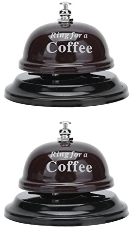 Ring Glocke, Einzigartiges Muster Design Schreibtisch Glocke, Klassische Form Polieren Glänzende Rutschfeste Basis Rufglocke, Café Restaurant Glocke (Kaffee)