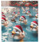 Ducks Wearing Santa Hat Magnetic Refrigerator Cover, Stainless Steel Dishwasher Sticker, Magnetic Dishwasher Front Covers