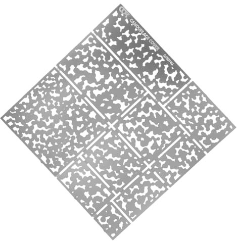 DIYEAH Tarnmuster Schablone Edelstahl Wiederverwendbar Präzise Malschablone Für Selbstgemacht Malprojekte Wände Möbel Stoffe