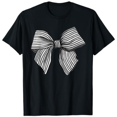 Schwarze und weiße Schleife T-Shirt