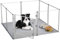 Parc Chien Intérieur Grande Taille: Enclos Grand Chien en Acrylique Hauteur 80cm - Caisse de Mise Bas pour Chiens Chat Lapin 132x132cm