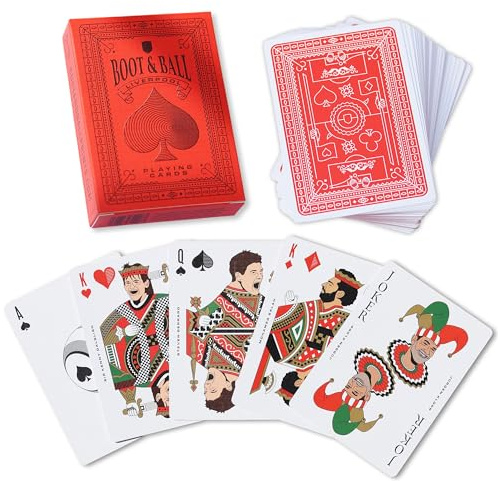 Boot & Ball Liverpool Playing Cards, Gift For Football Fans, 54 Card Deck