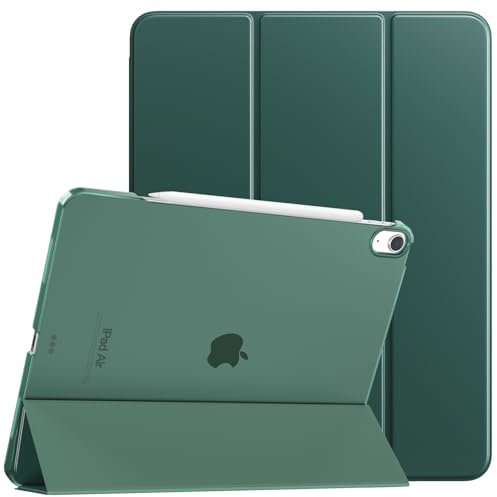 TiMOVO Funda para iPad Air 13 Pulgadas (M3/M2-2025/2024), Cubierta Delgada para iPad Air 13 Pulgadas, Soporta Touch ID, Translúcida con Auto-Sueño/Estela, Verde Oscuro