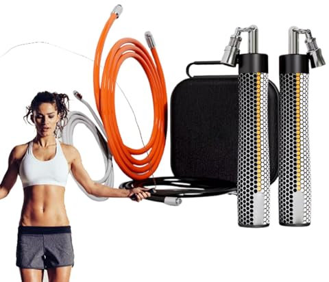 Jubepk Corda Per Saltare Con Corda Ponderata | Corda Per Saltare Ponderata Regolabile | Corda Per Saltare Da Allenamento Con Pesi, Corda Per Saltare Pesante Da 16 Cm/6,3 Pollici Per Allenamento Di Res