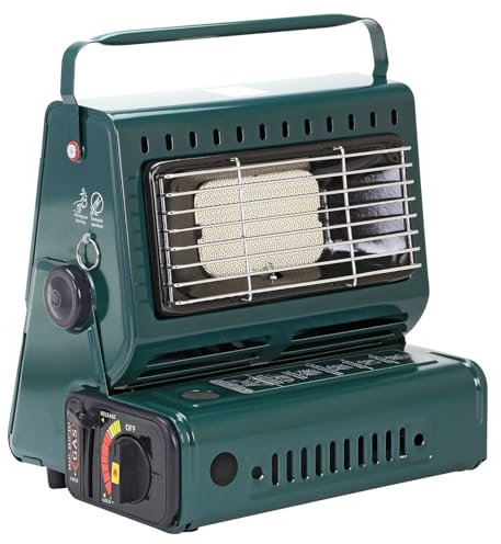 Taylor & Brown Portable Gas Heater For Outdoor Camping, Hiking, Fishing, Caravan & Skiing Trips - Emergency, Safety Grill, Auto Ignition, Carry Handle & Temp Control