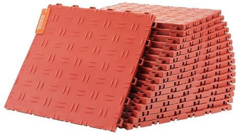 Langjiee Carreaux De Garage Emboîtables, Paquet De 50 Carreaux De Revêtement De Sol De Garage, Carreaux De Sol De Garage Antidérapants pour Garages, sous-sols