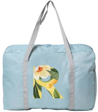 QRXALISA Sports Bag Women's Travel Bag Foldable Travel Duffel Bag Tote Carry on Luggage Sport Duffle Weekender Overnight Floral Pattern Print(5floral R)