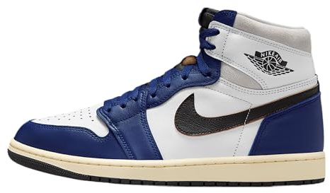 Retro High OG Air Jordan 2.5 cm White, Black, Neutral Grey, and Deep Royal Blue, Weiß/Schwarz, 45.5 EU
