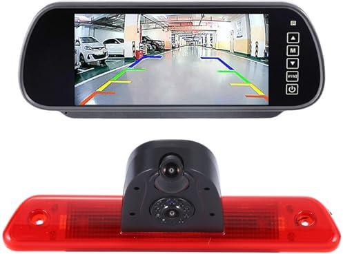 Dual-Rückfahrkamera-Set mit7 Zoll LCD Rückblickspiegel,Zwei Objektive Bremsleuchte Rückfahrkameras für FIAT Scudo Bus Kasten 270, 272 /Citroen Jumpy/Peugeot Expert/Toyota ProAce