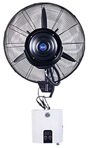 Ventola di raffreddamento con nebulizzatore, oscillante a 60°, da parete, per uso industriale e lavorativo, 3 modalità di ventilazione