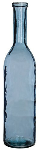 Mica Decorations 241752 Rioja Glasflasche/Vase, Glas, Hell Blau, 21 x 21 x 100 cm