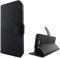 König Design Handyhülle Kompatibel mit Wiko Jerry Handytasche Schutzhülle Tasche Flip Case mit Kreditkartenfächern - Onyx Schwarz