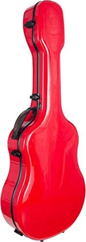 M-Case Geformter Gitarrenkoffer für akustische Gitarre 41” - 4/4 Fiberglass Ultra Light rot