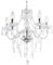 T&S 5 Light Chandelier,Pendant Lamp,Chrome,Clear.Acrylic Bedroom Living Room Ceiling Light … (Chrome) (Clear) (200)