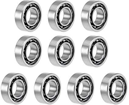 sourcing map 10 Stück Kugellager Rillenkugellager MR63K 3mm Innendurchm 6mm Außendurchm 2mm Bohrung Offener Typ Chromstahl Z2 für Skateboard 3D Drucker Roller Inline Skates