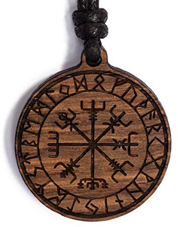 treeforce Schutzrune Holzkette, Halskette, Schlüsselanhänger, Talisman oder Auto- Anhänger 3 in 1 DIY Schmuck, Handmade, nachhaltig und vegan aus Holz