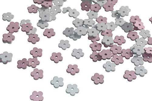 FD 100 STK Holzblumen ROSA/Weiss Streudeko Tischdeko Holz Blüten 2cm Blumen Holzblüten Tischschmuck Geburtstag Taufe Festdeko Hochzeit Frühlingsdeko Osterdeko