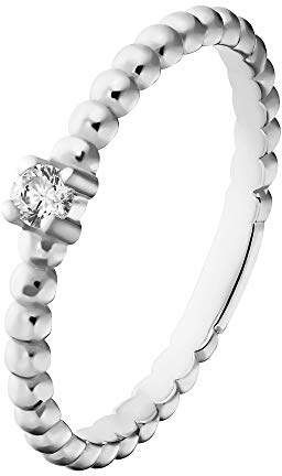 Heideman Ring Damen Elio Edelstahl mit Zirkonia weiß | Eleganter Ring für Frauen mit glitzerndem Stein in Silber oder Gold, hautfreundlich - schöne Geschenkidee für sie.