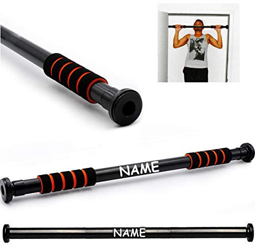 alles-meine.de GmbH Schaukel - Zubehör Artikelwahl Türreck/Klimmzugstange - 63 bis 96 cm - 120 kg - inkl. Name - verstellbar - für Türrahmen - EXTRA STARK - Edelstahl - Sch..