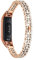 KangPlus Schmales Ersatz-Armband aus Metall, kompatibel mit Xiaomi Mi Band 5, Edelstahl, verstellbar, 14–20,3 cm, Roségold