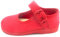 PULIDINES - Mercedita Clasica de Lona con Suela de Goma para niña Bebé niña Talla: 22 Color: Rojo