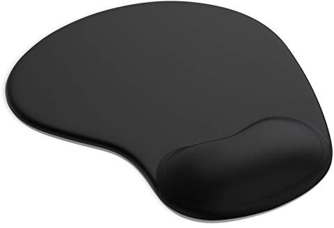 TITANWOLF Tappetino per Mouse con poggiapolso in GelMousepad Relax Polso – Anti tendinite – Mobido e Confortevole - Lavabile – Antiscivolo - Nero