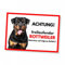 Rottweiler Freilaufender Hund Dog Schild Spruch Türschild Hundeschild Warnschild Geschenkidee Sicherheitsschild Hund Privatgrundstück Hundewarnung Warnung vor dem Hund