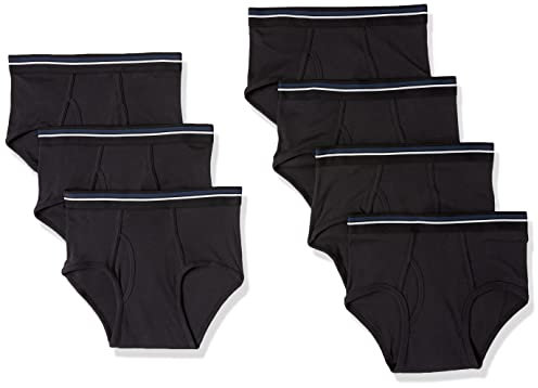 Amazon Essentials Slip Intimo Traspirante in Cotone Senza Etichetta Uomo, Pacco da 7, Nero, XXL