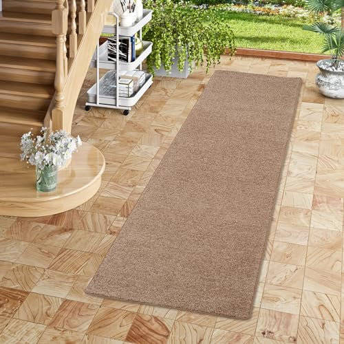 Snapstyle Hochflor Velours Läufer Flur Teppich Mona Natur in 9 Größen